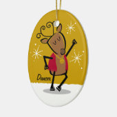 ダンサーのトナカイのカスタムなオーナメント セラミックオーナメント (左)
