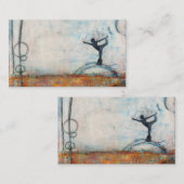 ダンサーのヨガの女の子の名刺 名刺 (正面/裏面)