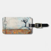 ダンサーのヨガの女の子の荷物のラベル ラゲッジタグ (正面横)