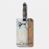 ダンサーのヨガの女の子の荷物のラベル ラゲッジタグ (裏面縦)