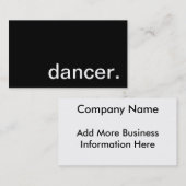 ダンサーの名刺 名刺 (正面/裏面)