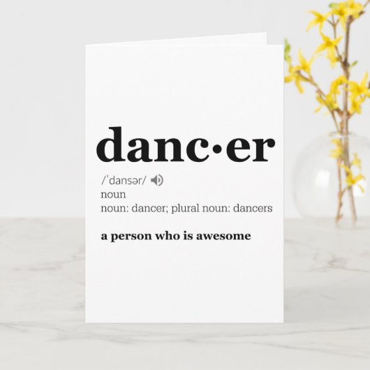 ダンサーの定義 カード (黄色い花)