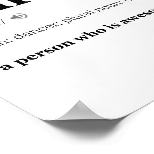 ダンサーの定義 ポスター (角)