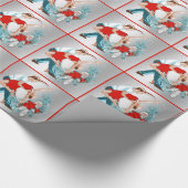 ダンサーの幸せな休日のクリスマス ラッピングペーパー (角)