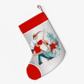 ダンサーの楽しい休日 スモールクリスマスストッキング (裏面 (吊り時))