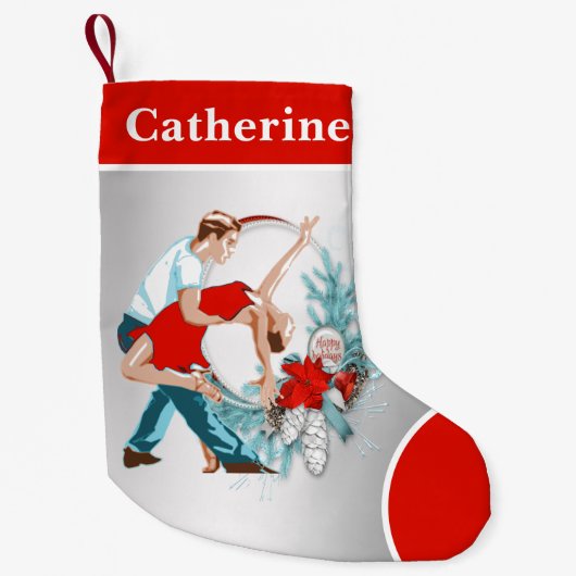 ダンサーの楽しい休日 スモールクリスマスストッキング (正面)