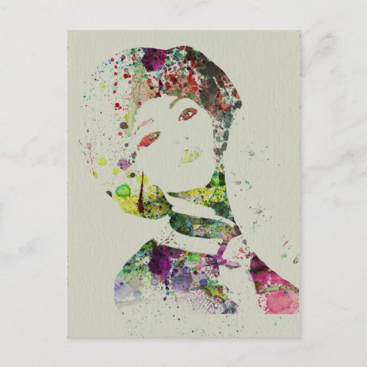 ダンサーの水彩画 ポストカード (正面)