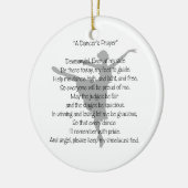 ダンサーの祈りの言葉のカスタマイズ可能なオーナメント セラミックオーナメント (左)