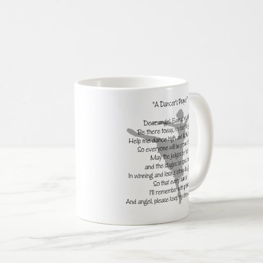 ダンサーの祈りの言葉のダンスのマグ コーヒーマグカップ (正面右)