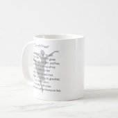ダンサーの祈りの言葉のダンスのマグ コーヒーマグカップ (正面左)