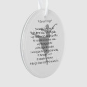 ダンサーの祈りの言葉のダンス オーナメント (正面)