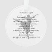 ダンサーの祈りの言葉のダンス オーナメント (正面)