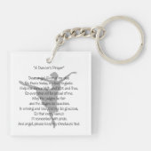 ダンサーの祈りの言葉のダンス キーホルダー (裏面)