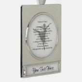 ダンサーの祈りの言葉のダンス シルバープレートバナーオーナメント (右)