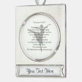 ダンサーの祈りの言葉のダンス シルバープレートバナーオーナメント (左)