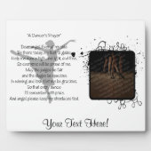 ダンサーの祈りの言葉舞踏台 フォトプラーク (正面)