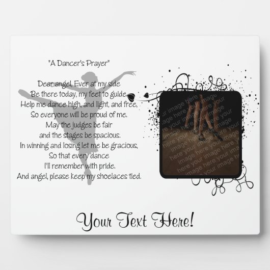 ダンサーの祈りの言葉舞踏台 フォトプラーク (正面)