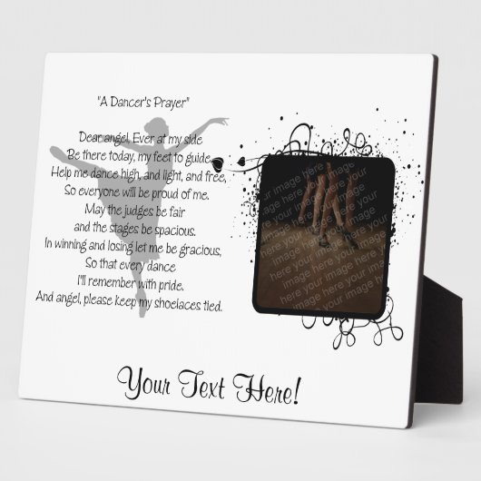 ダンサーの祈りの言葉舞踏台 フォトプラーク (側面)
