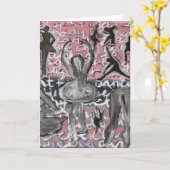 ダンサーの誕生日 カード (黄色い花)