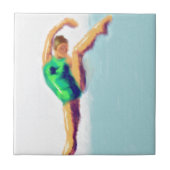 ダンサーの足によって上げられる芸術 タイル (正面)