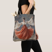 ダンサーの踊りから音楽トートバッグ トートバッグ (クローズアップ)