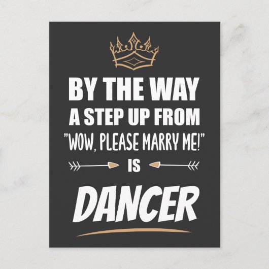 ダンサーは究極の魅力。贈おもしろい物 ポストカード (正面)