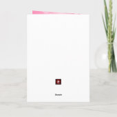 ダンサーをテーマにしたピンクバレリナクリスマス シーズンカード (裏面)