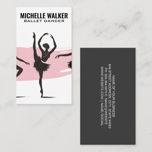 ダンサーを実行 名刺 (正面/裏面)