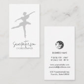 ダンサーイはっきりしたコンダンスビジネスカード 名刺 (正面/裏面)