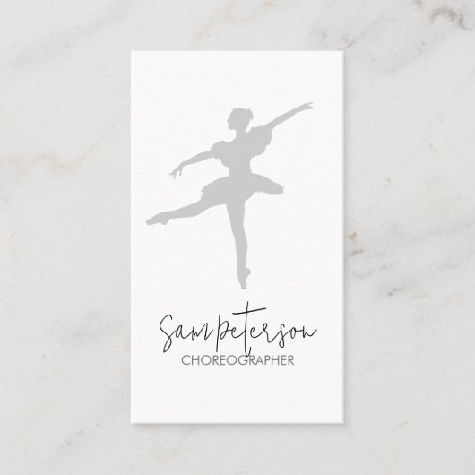 ダンサーイはっきりしたコンダンスビジネスカード 名刺 (正面)