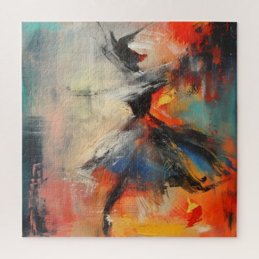 ダンサーカラフル抽象芸術 ジグソーパズル (縦)