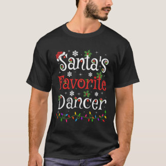 ダンサークリスマスギフトサンタお気に入りののダンサークリスマス Tシャツ