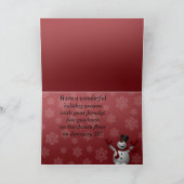 ダンサーシルエットダンススタジオ雪だるまクリスマス シーズンカード (内部)