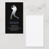 ダンサーシルバーシルエットダンサービジネスカード 名刺 (正面/裏面)