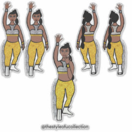 ダンサーシルバー金ゴールド#1ステッカー シール