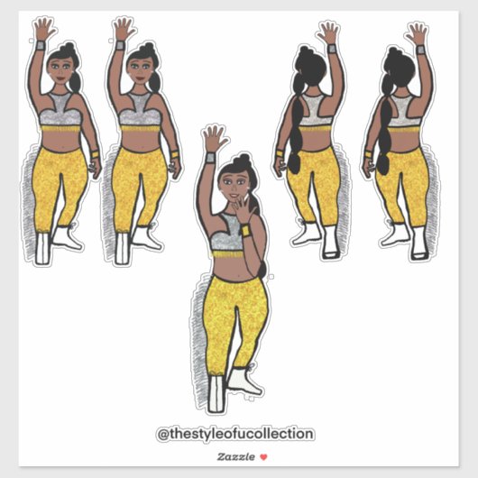 ダンサーシルバー金ゴールド#1ステッカー シール (シート)