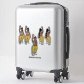 ダンサーシルバー金ゴールド#1ステッカー シール (スーツケース)