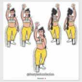 ダンサーシルバー金ゴールド#2ステッカー シール (シート)