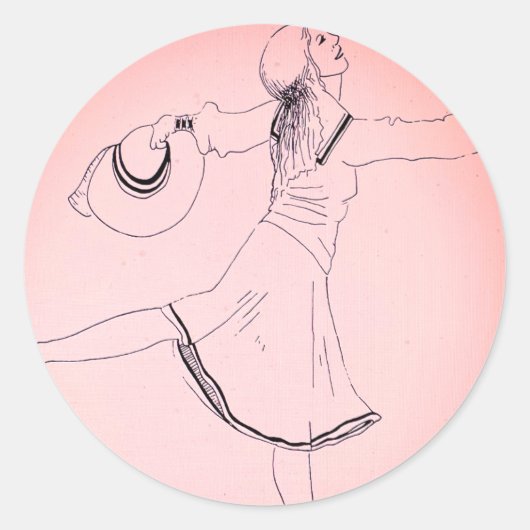 ダンサーステッカー ラウンドシール (正面)