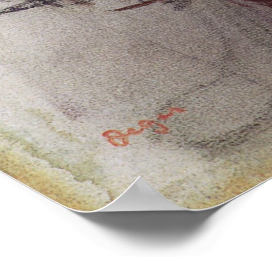 ダンサーストレッチバイエドガー・デガ、ヴィンテージ・バレエ ポスター (角)