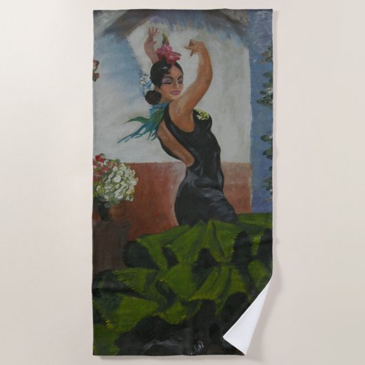 ダンサースペインのビーチタオル ビーチタオル (正面)