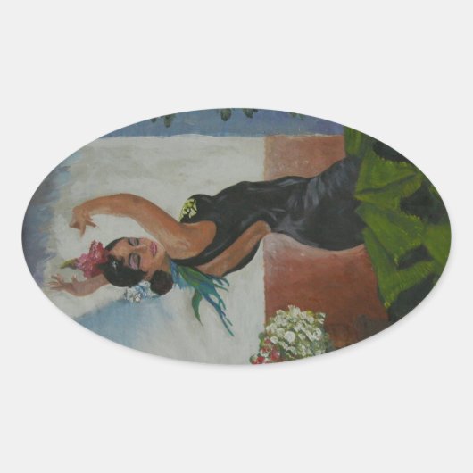 ダンサースペインの 楕円形シール (正面)