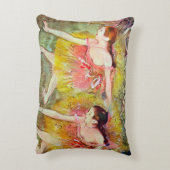 ダンサーズが曲がり下がるエドガー・デガ、バレエ・アート アクセントクッション (裏面(縦))