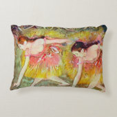 ダンサーズが曲がり下がるエドガー・デガ、バレエ・アート アクセントクッション (裏面)