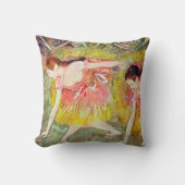 ダンサーズが曲がり下がるエドガー・デガ、バレエ・アート クッション (正面)