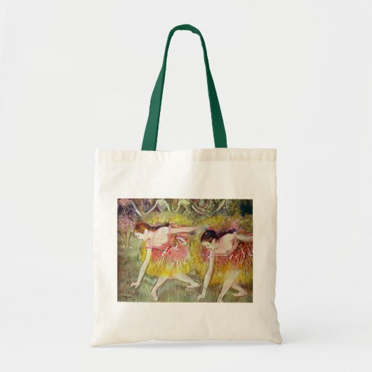 ダンサーズが曲がり下がるエドガー・デガ、バレエ・アート トートバッグ (正面)