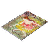 ダンサーズが曲がり下がるエドガー・デガ、バレエ・アート ノートブック (左側)