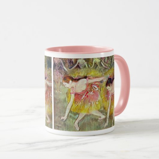 ダンサーズが曲がり下がるエドガー・デガ、バレエ・アート マグカップ (正面右)