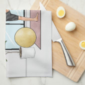 ダンサーズポーズヨガナタラジャサナパーソナライズされた名 キッチンタオル (四つ折り)