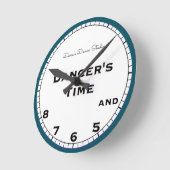 ダンサータイム5、6、7、8ノベルティ ラウンド壁時計 (傾斜)